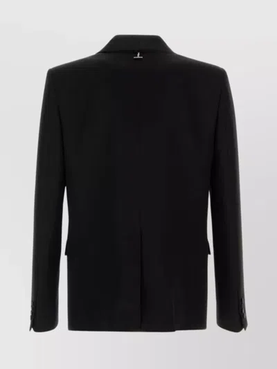 Alexander Mcqueen Tailored Wool Blazer Flap Pockets In Black
