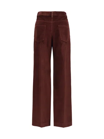 Brunello Cucinelli Soft Corduroy Pleated Straight-leg Ankle Pants In Brown