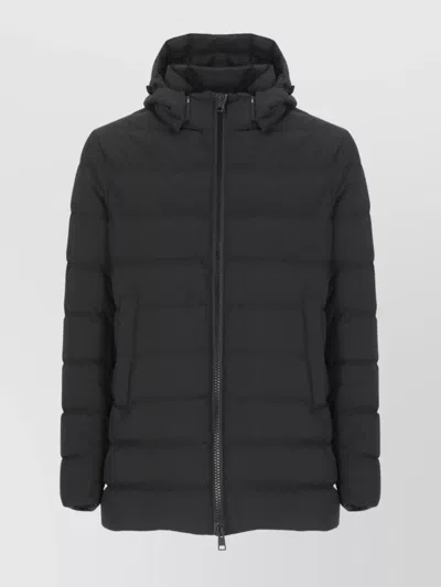 Herno L'aviatore Bomber Jacket In Black