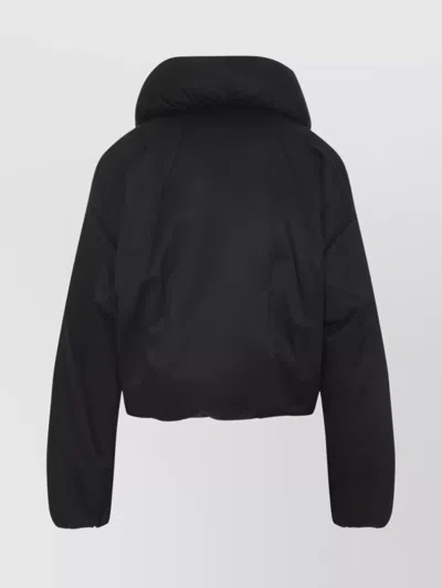 Alaïa Taffeta Padded Bomber Jacket In Black