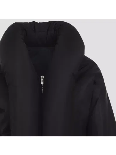 Alaïa Taffeta Padded Bomber Jacket In Black