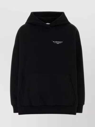 Givenchy Oversized Hooded Sweatshirt Kangaroo Pocket In Black