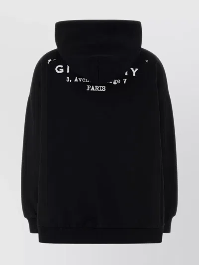 Givenchy Oversized Hooded Sweatshirt Kangaroo Pocket In Black