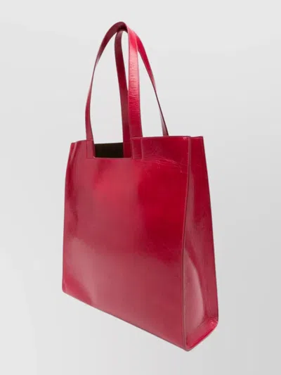 Bally Double Handle Shoulder Bag In Red