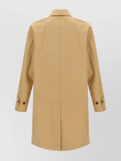 Burberry Camden Heritage Single-breasted Car Coat In Beige O Tan