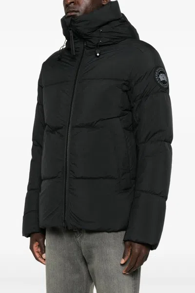 Canada Goose Crofton Black Label Padded Jacket In Enduraluxe In Black