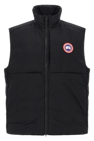 Canada Goose Quilted Sleeveless High Collar Vest In Black