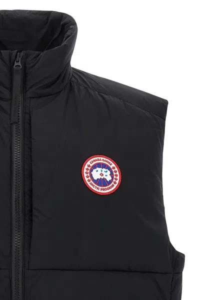 Canada Goose Quilted Sleeveless High Collar Vest In Black