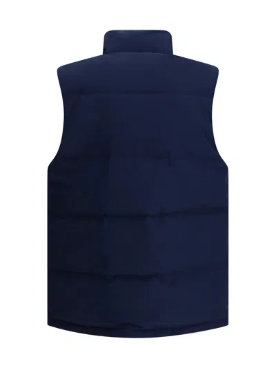 Canada Goose Charcoal Polyester Blend Freestyle Sleeveless Down Jacket In Blue