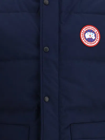 Canada Goose Charcoal Polyester Blend Freestyle Sleeveless Down Jacket In Blue