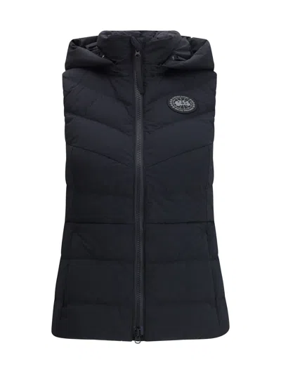 Canada Goose Women Clair Black Label Padded Vest In Black