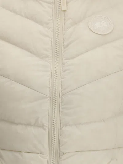Canada Goose Women Sleeveless Jacket With A Removable Hood In Neutral