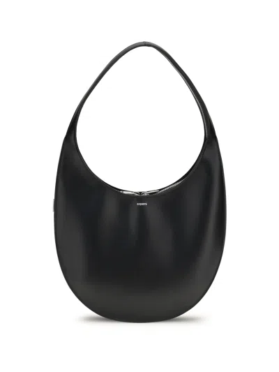 Coperni Medium Soft Swipe Leather Shoulder Bag In Black