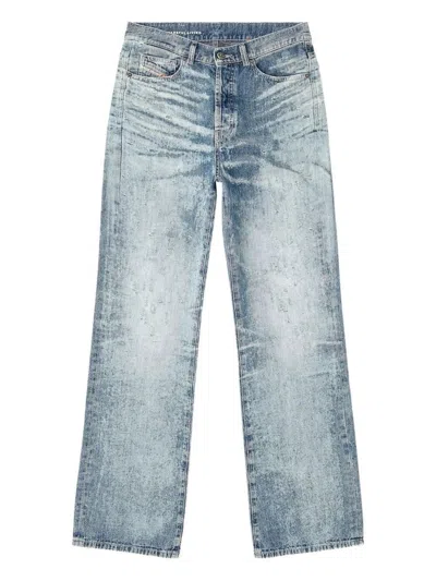 Diesel 1971 D-sent Jeans With Distressed Effect In Blue