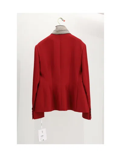 Dior Women Veste Db-grain Poudre In Red