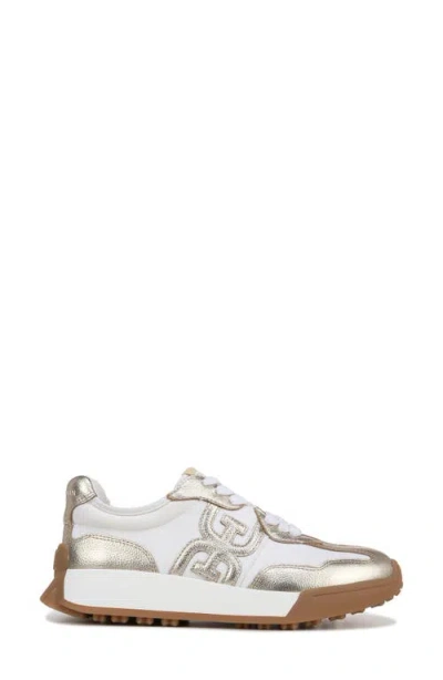 Sam Edelman Langley Lace Up Sneaker Off In Gold
