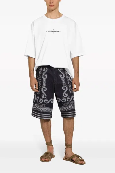 Dolce & Gabbana Graphic Print Crew Neck T-shirt In White