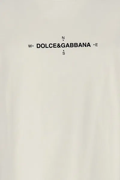 Dolce & Gabbana Graphic Print Crew Neck T-shirt In White
