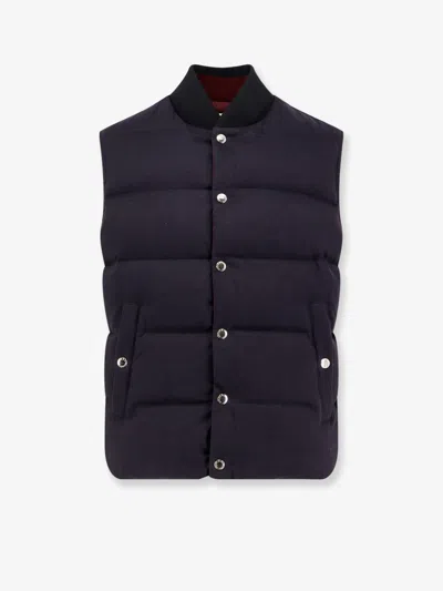Dolce & Gabbana Men Sleeveless Jacket In Cotton And Viscose In Blue