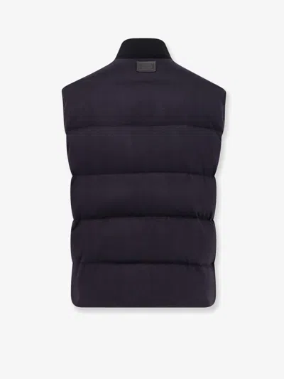 Dolce & Gabbana Men Sleeveless Jacket In Cotton And Viscose In Blue