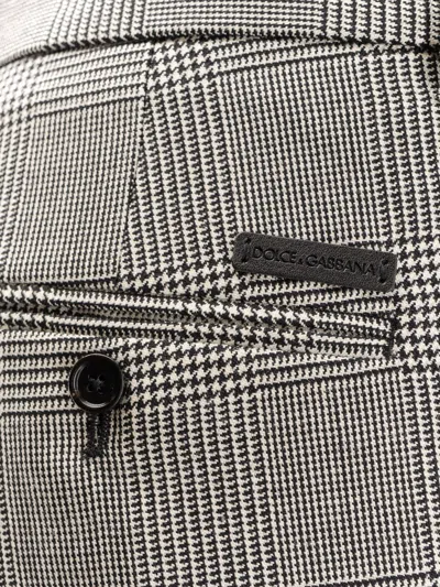Dolce & Gabbana Tailored Wool Trousers With Front And Back Pockets In Gray