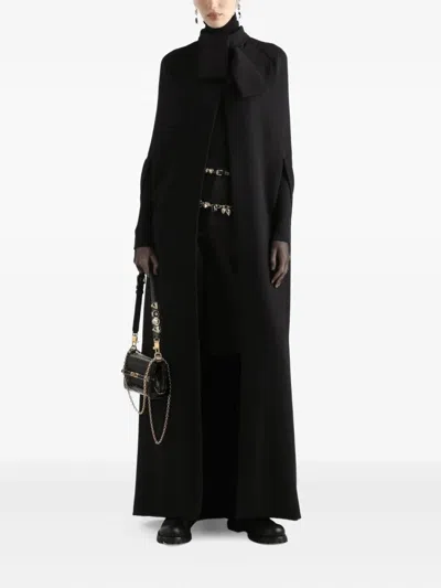 Dolce & Gabbana Crepe Coat In Black