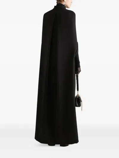 Dolce & Gabbana Crepe Coat In Black