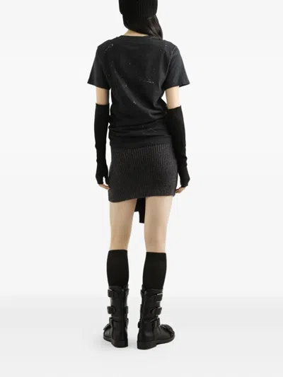 Dolce & Gabbana Graphic Print Cotton T-shirt With Ribbed Neck In Black