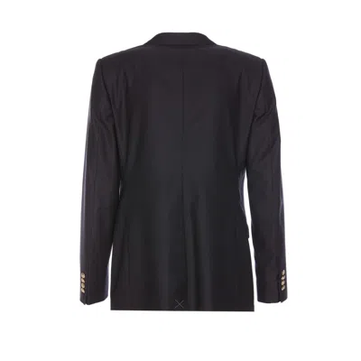 Dolce & Gabbana Dolce&gabbana Men Wool And Silk Monobreasted Jacket With Patch In Brown