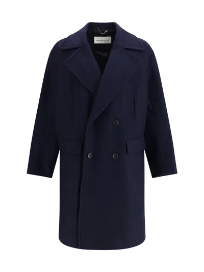 Dries Van Noten Men 00010-racos 2216 M.w.coat In Blue
