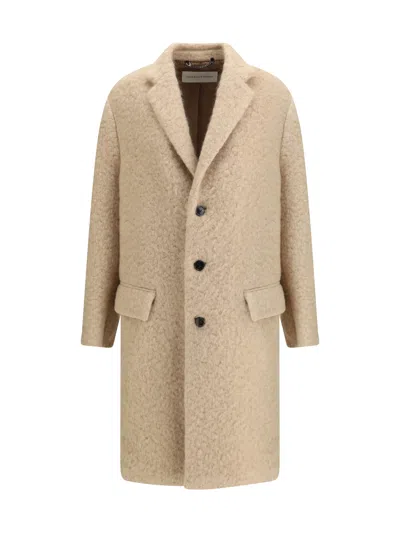 Dries Van Noten Rustic Coat In Nude