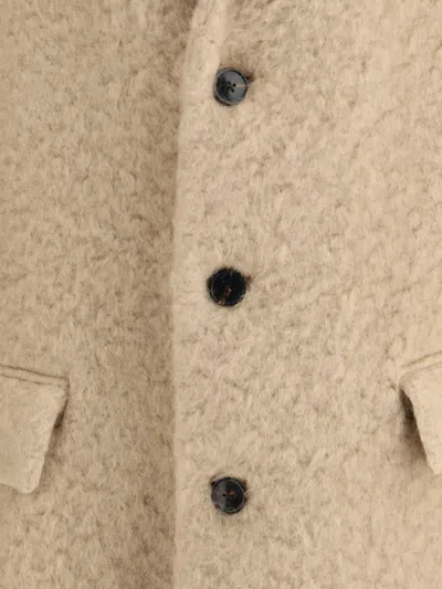 Dries Van Noten Rustic Coat In Nude