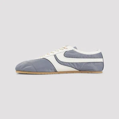 Dries Van Noten Low-profile Blue Sneakers With Contrasting Side Stripes In Blue