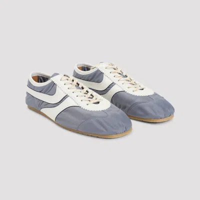 Dries Van Noten Low-profile Blue Sneakers With Contrasting Side Stripes In Blue