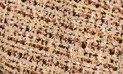 Nic + Zoe Chain Trim Fringe Mix Knit Jacket In Neutral Mix In Brown