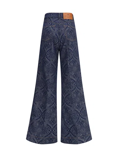 Etro Women Jacquard-patterned Flare Jeans In Blue