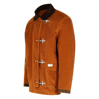 Fay Corduroy Jacket With Hook Closure And Flap Pockets In Multi