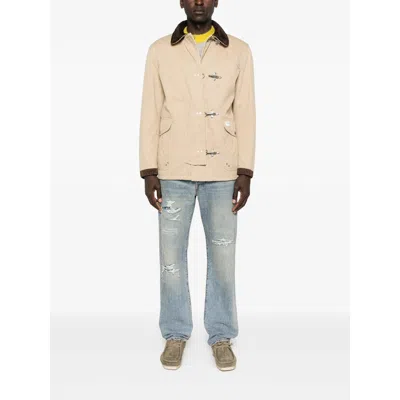 Fay Cotton Coat In Neutral
