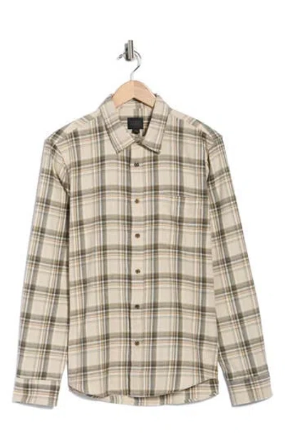 14th & Union Plaid Flannel Button-up Shirt In Neutral