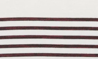 Elie Elie Tahari Stripe Long Sleeve Knit Top In White