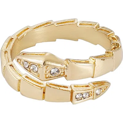 Adornia 14k Gold Plated Snake Wrap Ring In Gold