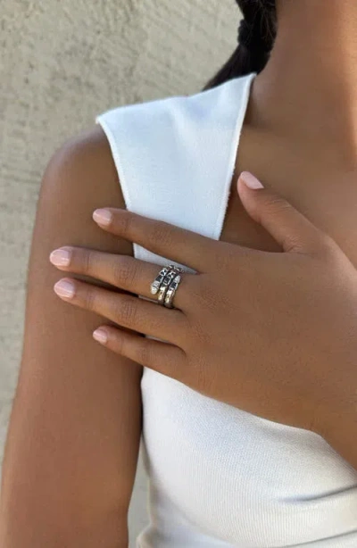 Adornia Silver Plated Snake Double Wrap Ring In Silver