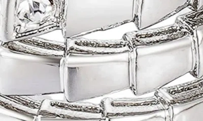 Adornia Silver Plated Snake Double Wrap Ring In Silver