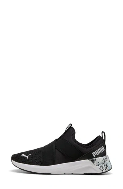 Puma Softride Harli Slip-on Sneaker In Black