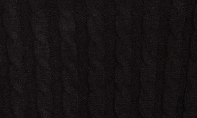 Truth Turtleneck Cable Knit Cropped Sweater In Black