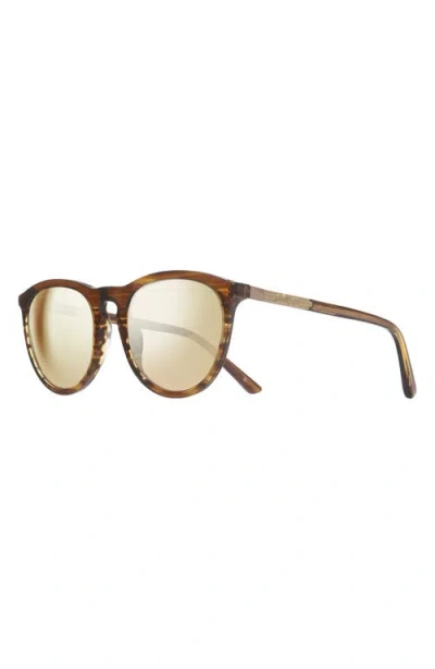 Revo Sage 64mm Rectangular Sunglasses In Brown