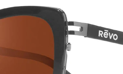 Revo Eva 63mm Polarized Wrap Sunglasses In Brown