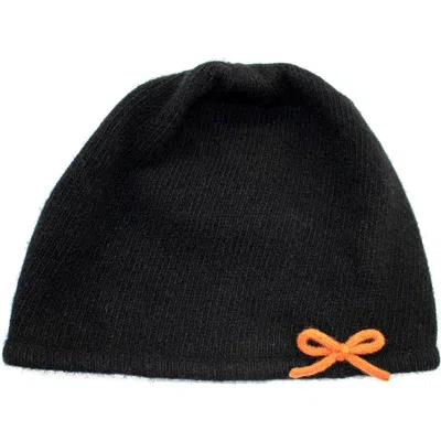 Portolano Hat With Contrast Color Bow In Black