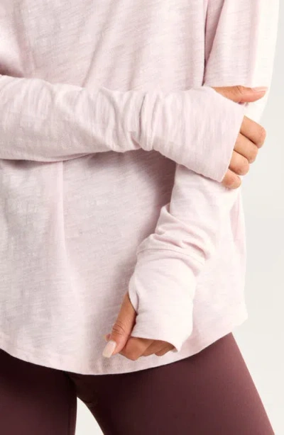 Zella Relaxed Washed 2.0 Long Sleeve Slub Tee In Pink