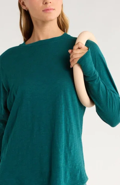 Zella Liana Restore Soft Lite Long Sleeve T-shirt In Green